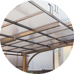 カーポート1台分波板全部張替え